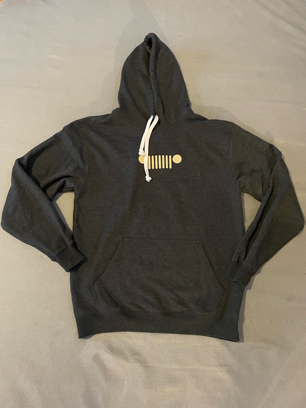 Jedco Men's Dark Gray Jeep Pullover Hoodie Size Large